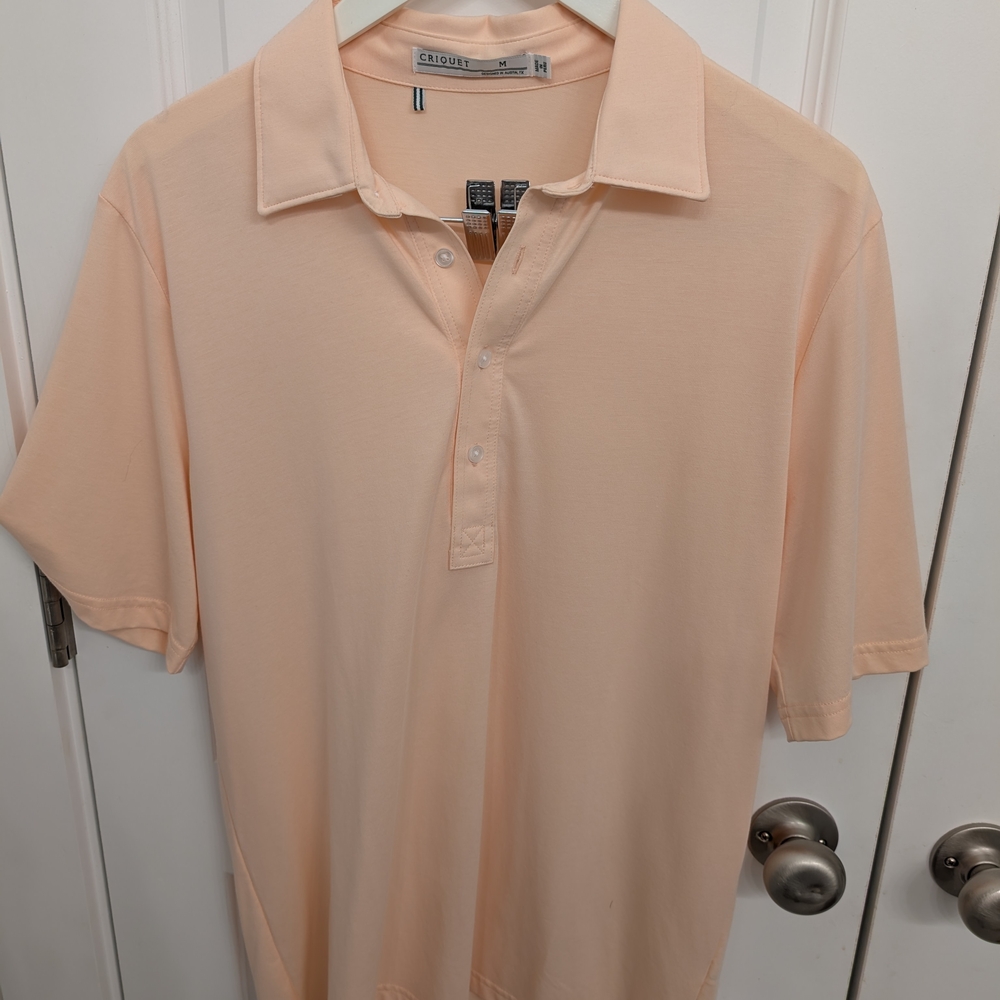 Criquet Men's Peach Performance Range Polo Shirt